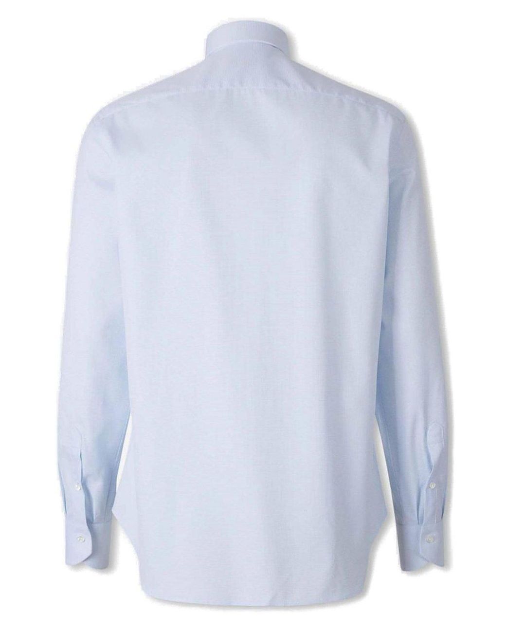 Canali Blue Regular Fit Micro Print Shirt for men