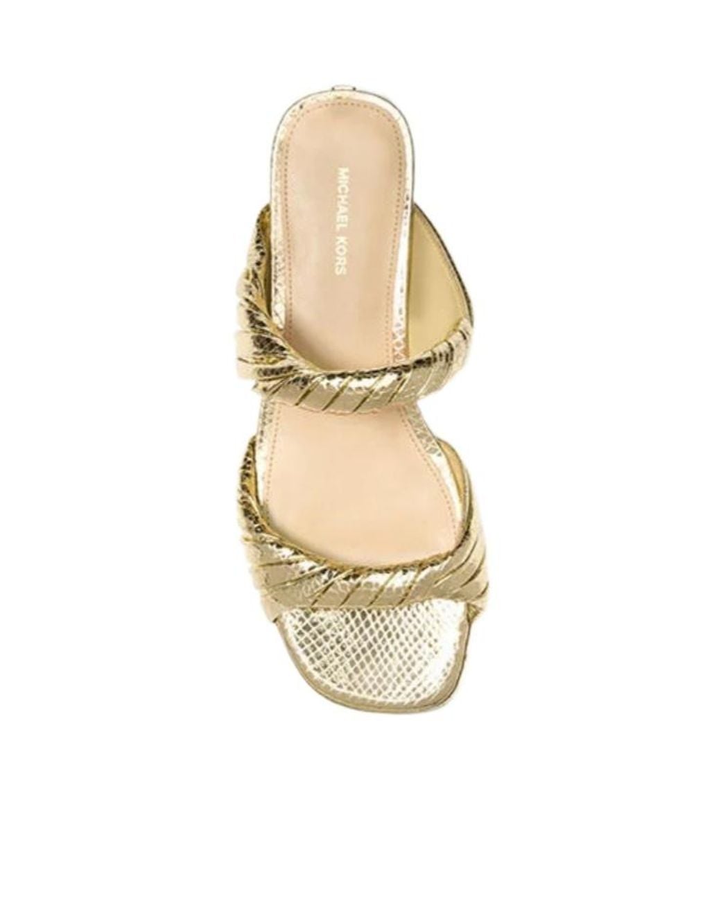MICHAEL Michael Kors Kiana Metallic Embossed Leather Sandals