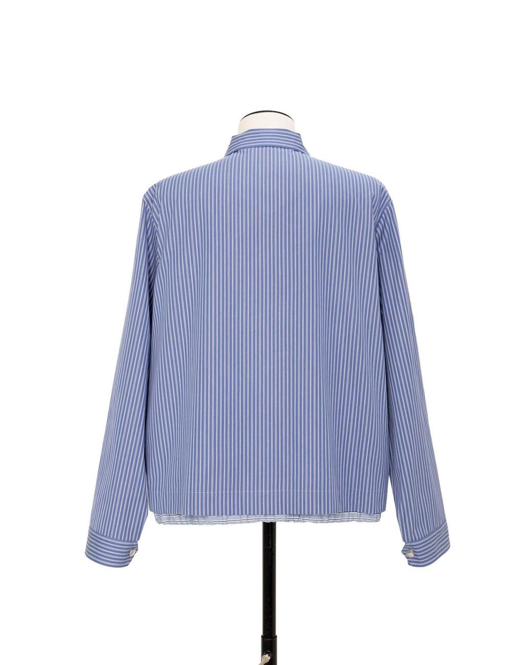 Sacai Blue Striped Overshirt for men