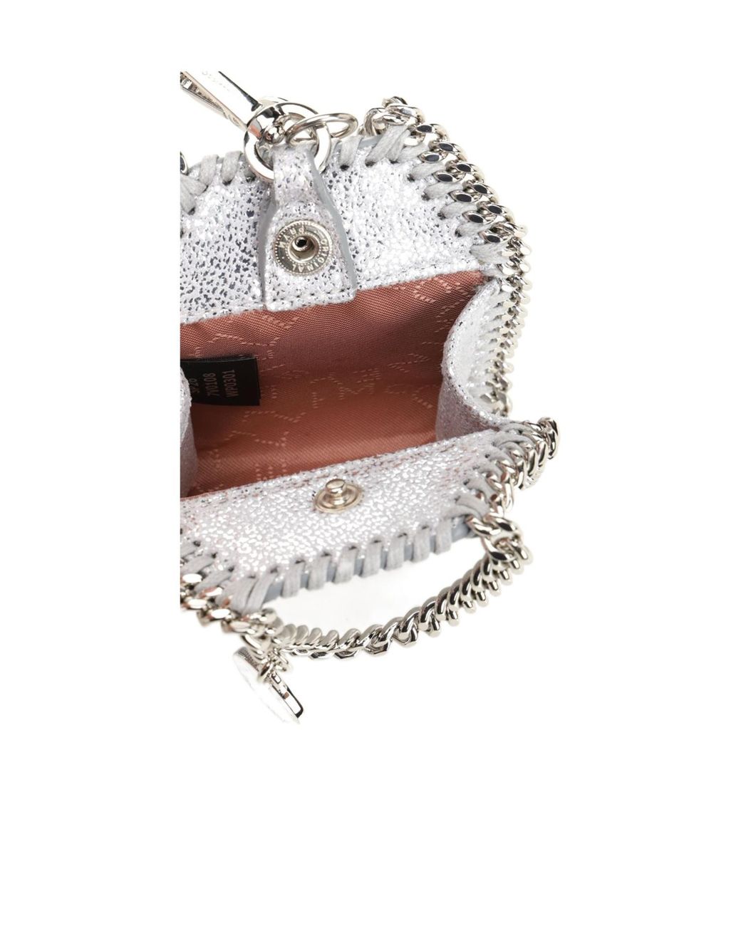 Stella McCartney Gray Falabella Airpods Case Keyring