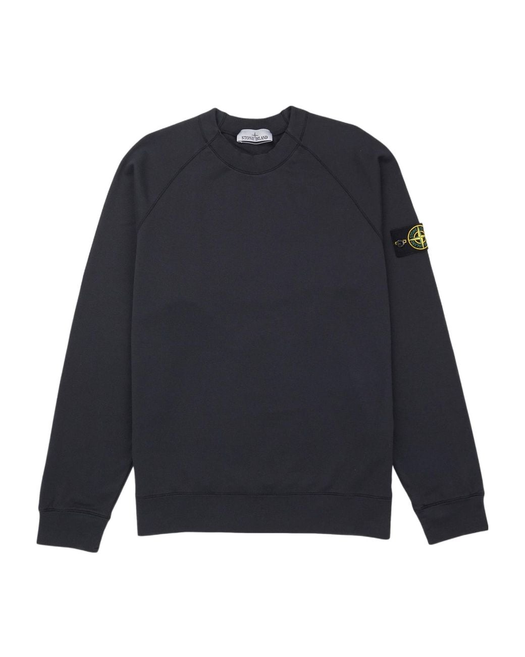 Stone Island Blue Compass Patch Crewneck Sweatshirt for men