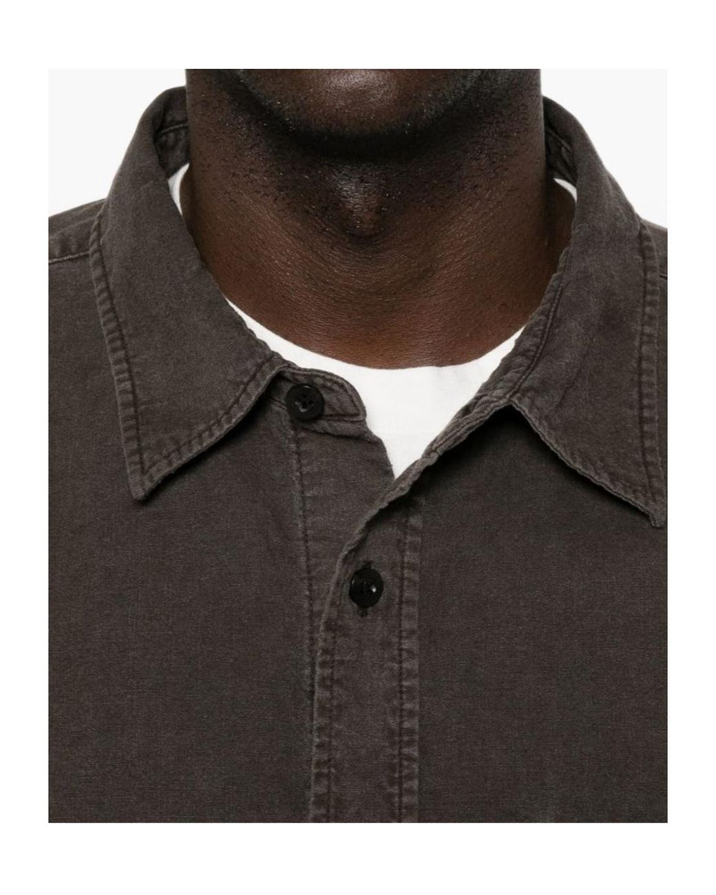 The Row Gray Oversized Button-Up Shirt for men