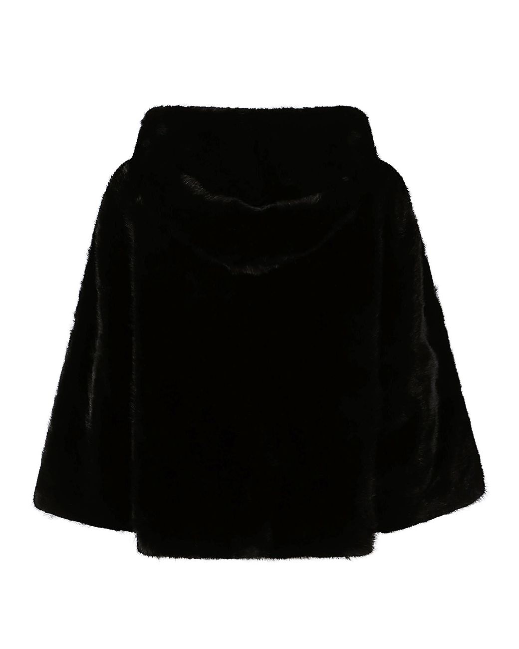 Pinko Black Faux Fur Hooded Jacket