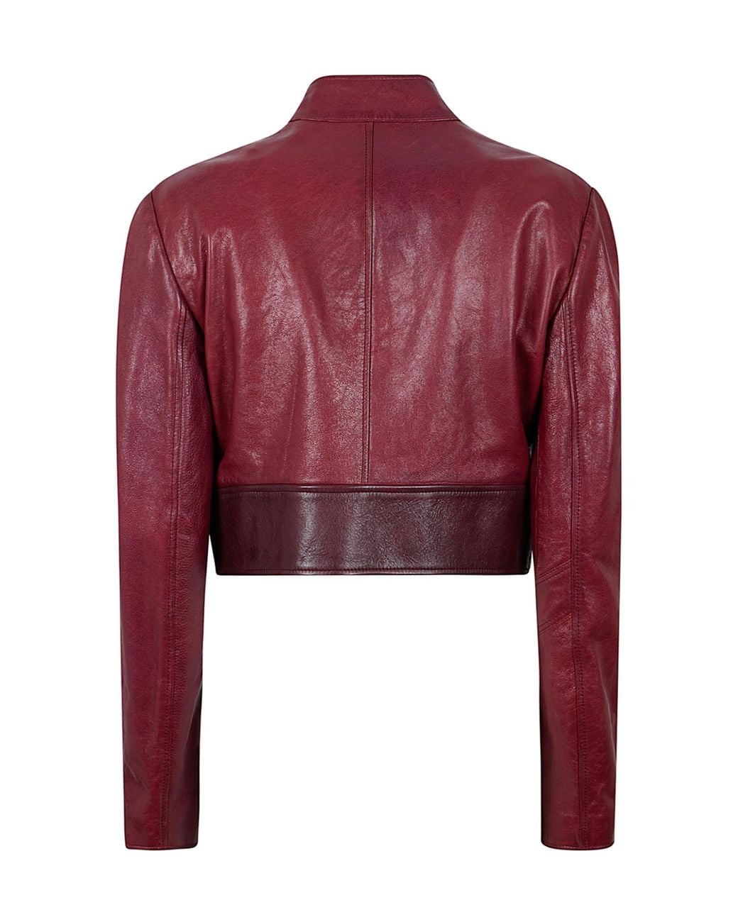 McQueen Red Zip-Up Cropped Jacket