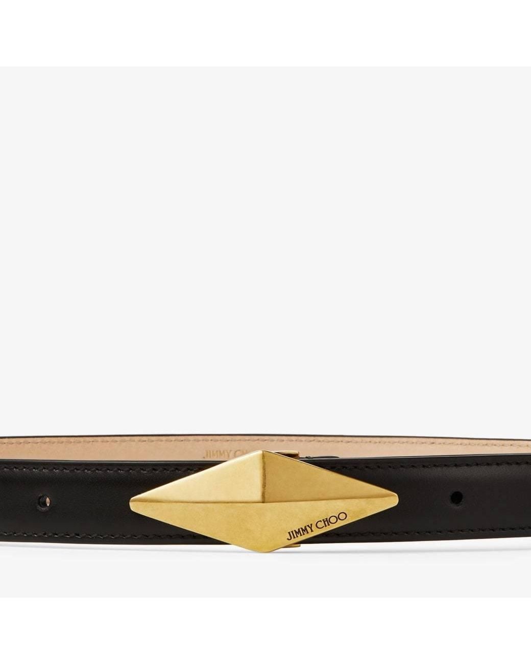 Jimmy Choo White Diamond Clasp Belt Series Buckle Belt