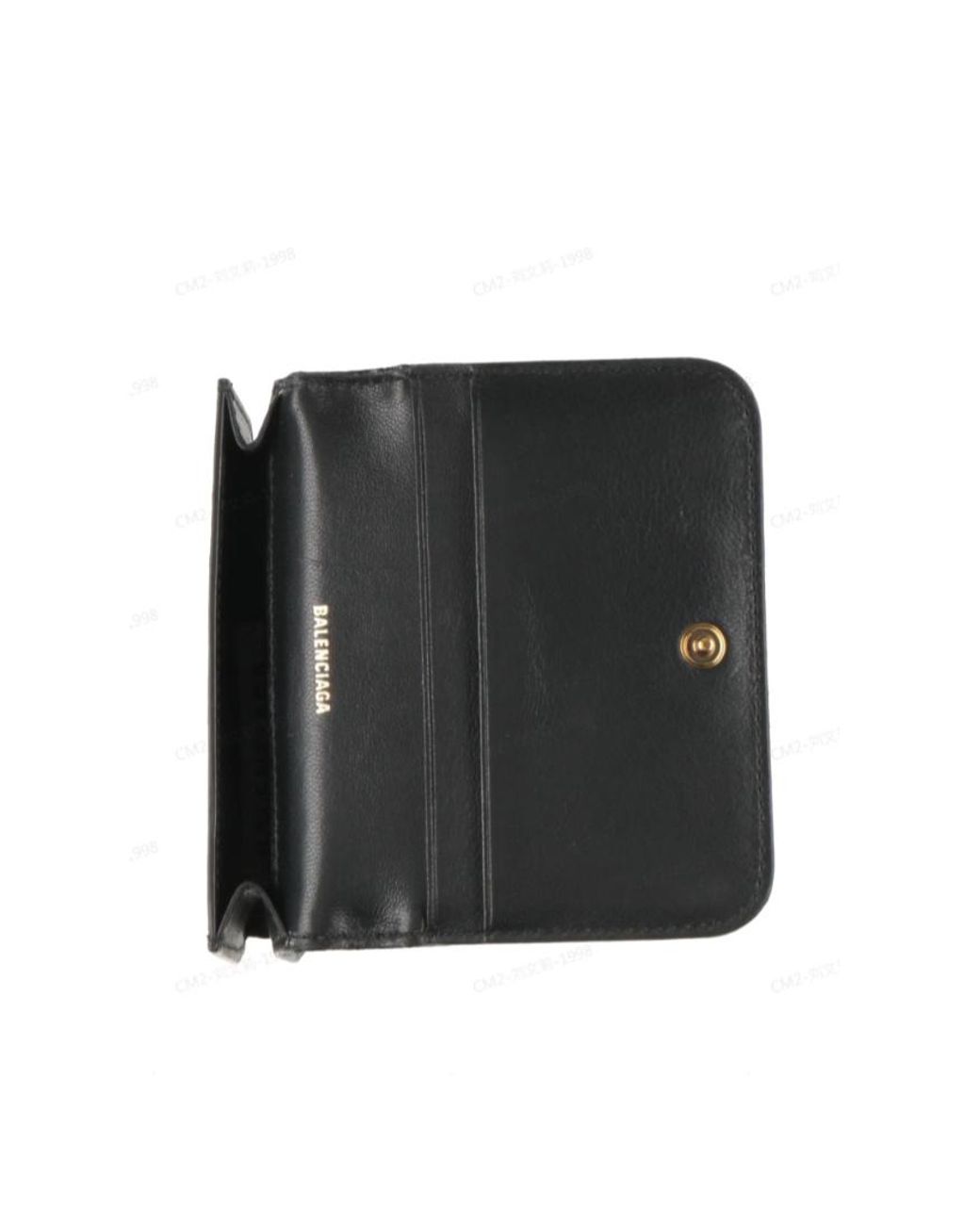 Balenciaga Black Minimalist Leather Wallet