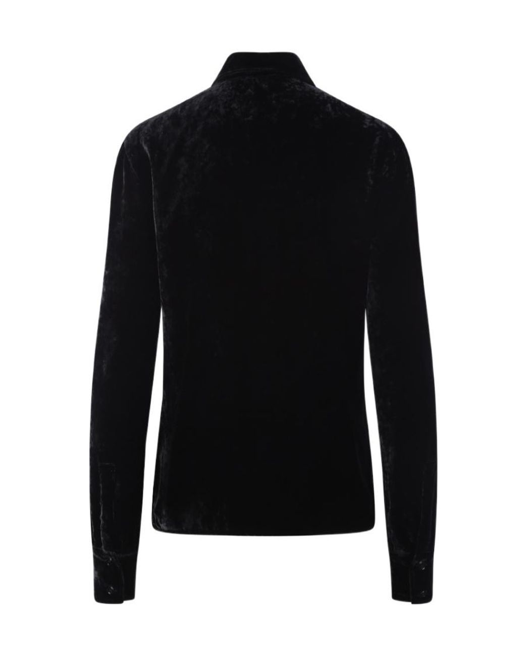 Tom Ford Black Lightweight Velvet Shirt