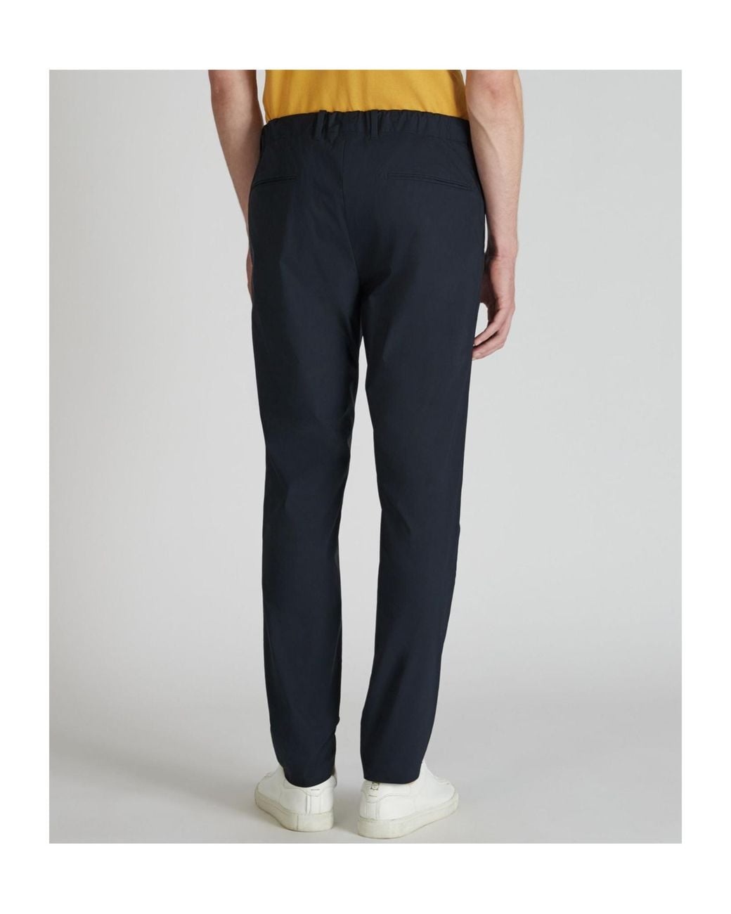 Incotex Blue Slim Fit Stretch Zipper Closure Pants for men