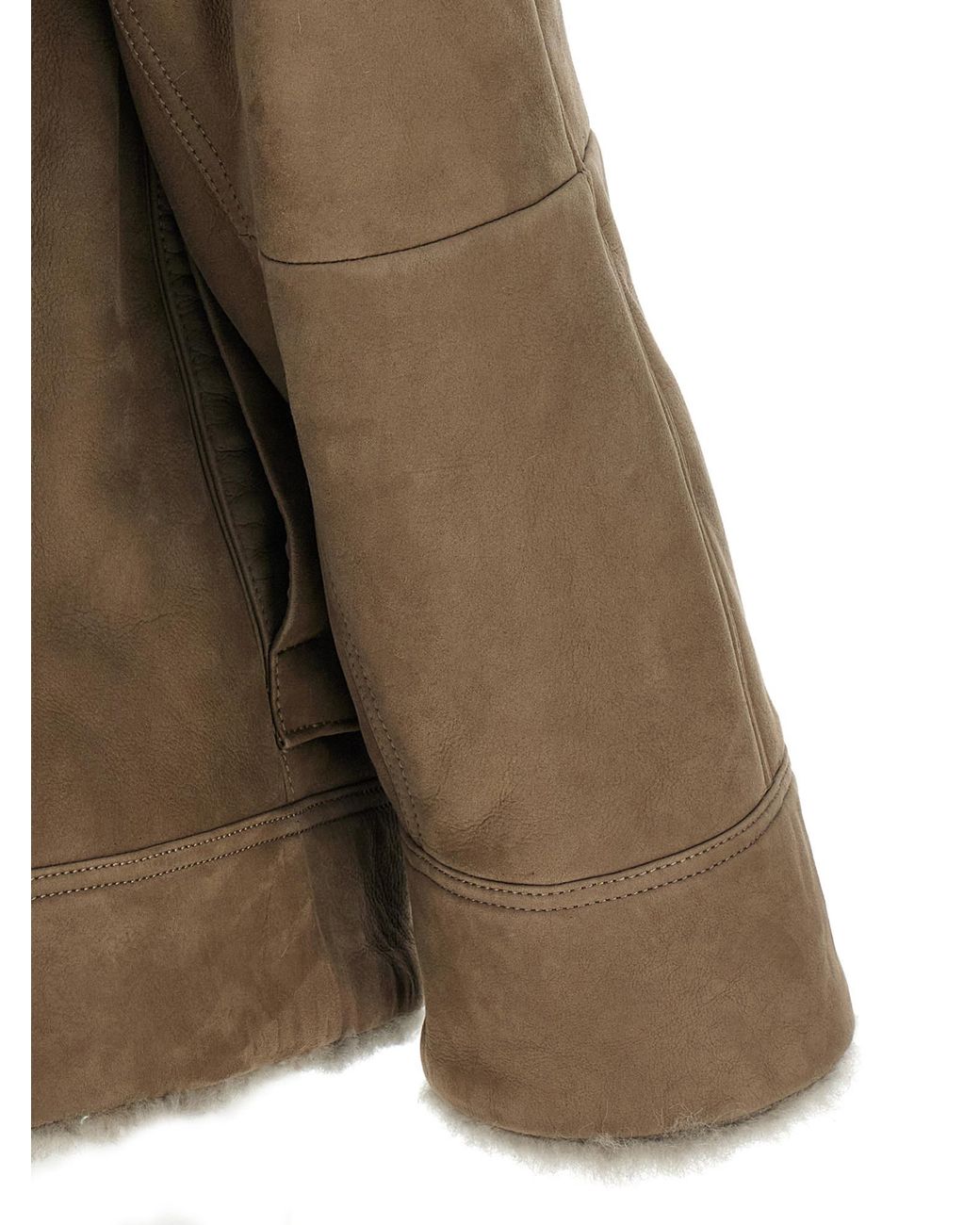 Brunello Cucinelli Brown Fuzzy Outerwear Jacket