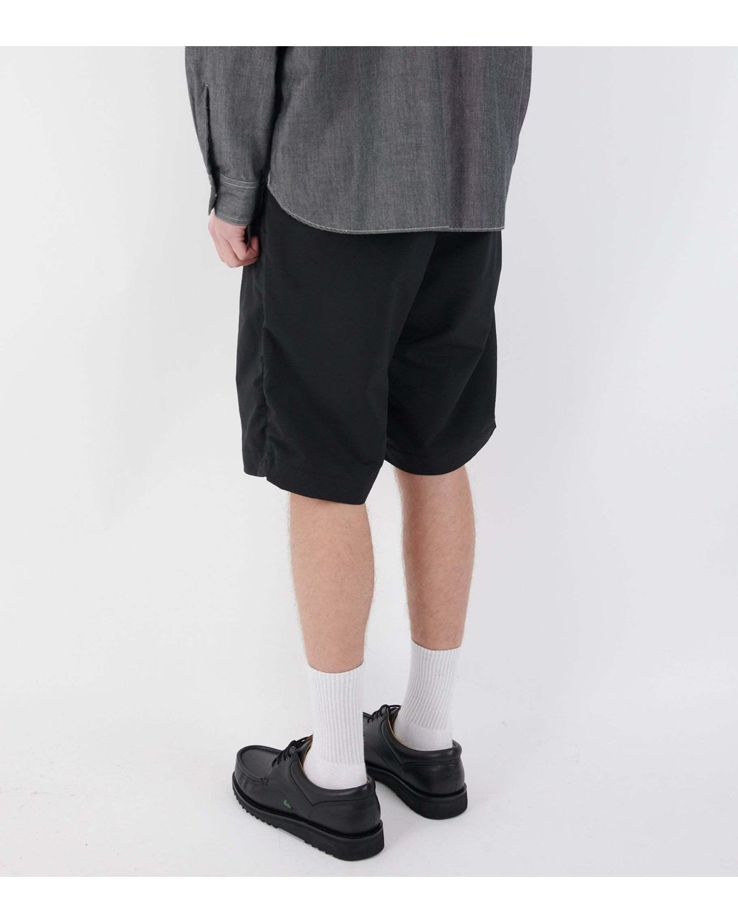 Nanamica Black Alphadry Double Pleat Shorts for men