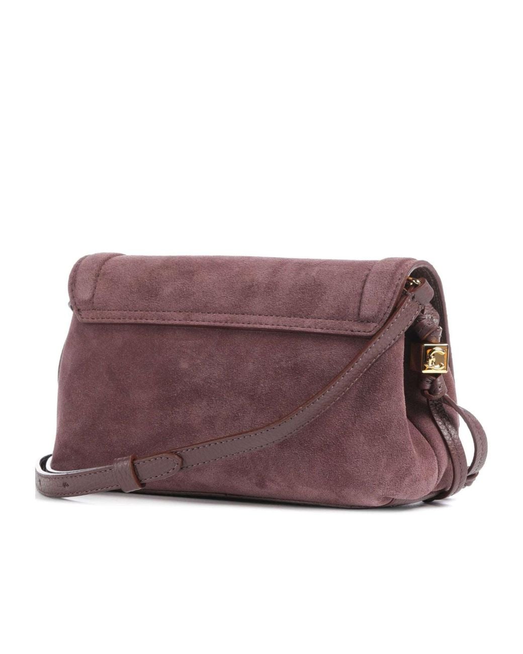 Coccinelle Purple Mini Thesssuede Leather Shoulder Bag