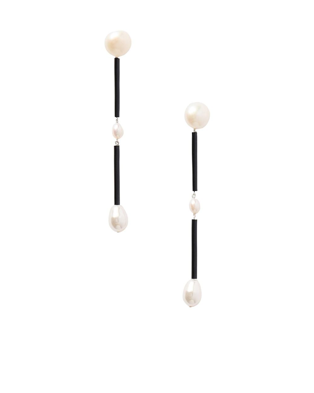 Sophie Buhai White Medium Osiris, Pearl And Glass Earrings