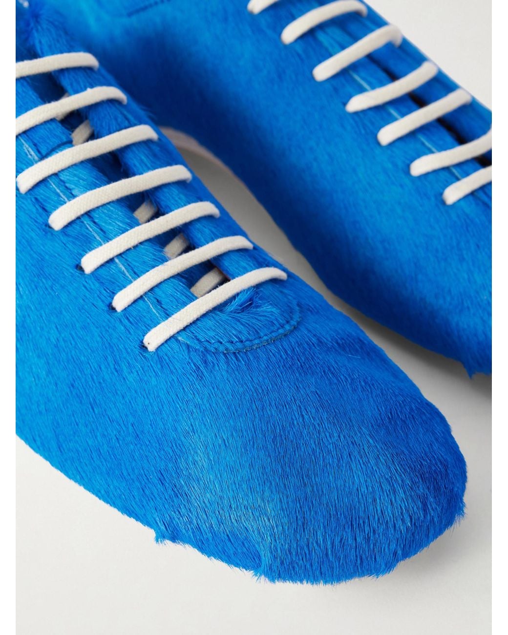 Dries Van Noten Blue Calf-Hair Sneakers
