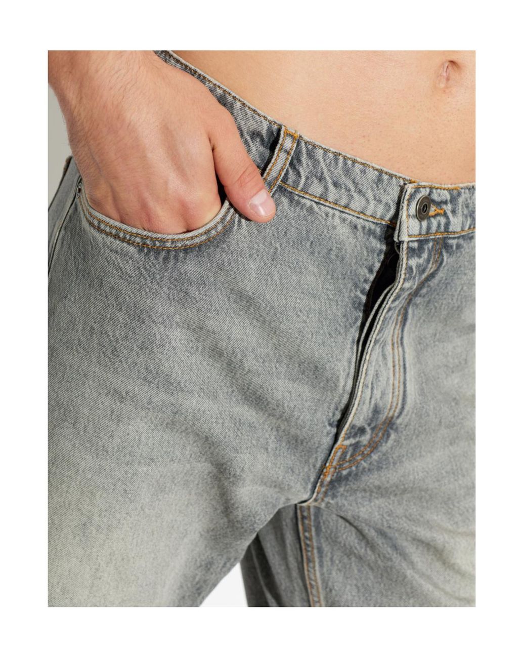 Off-White c/o Virgil Abloh Gray Logo Patch Bootcut Jeans for men