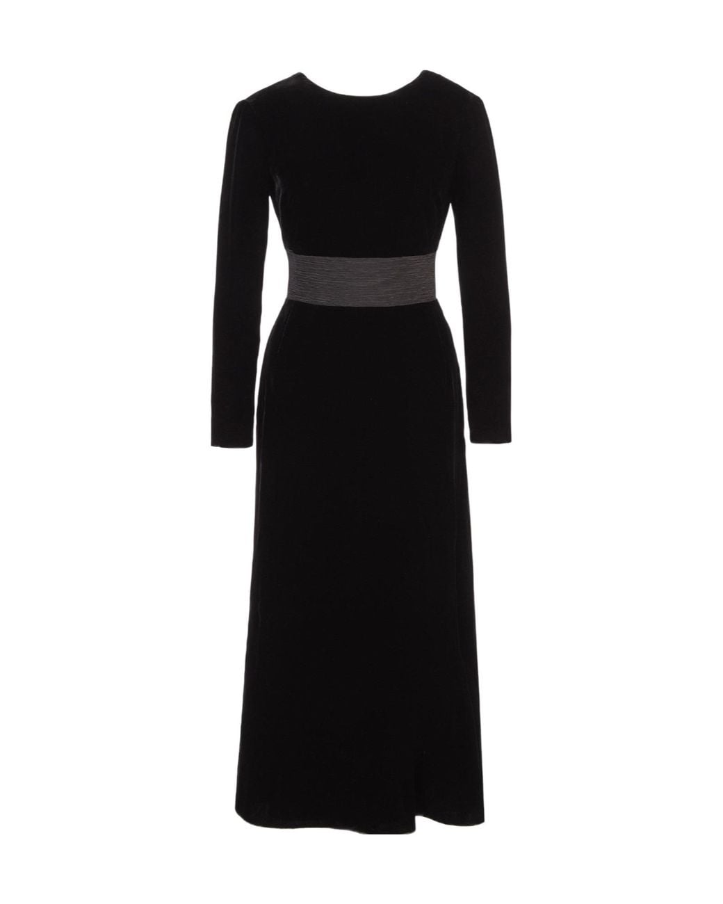 Emporio Armani Black Fitted Long Dress