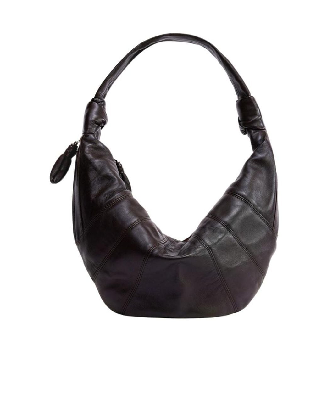 Lemaire Black Croissant Knot-Detailed Shoulder Bag