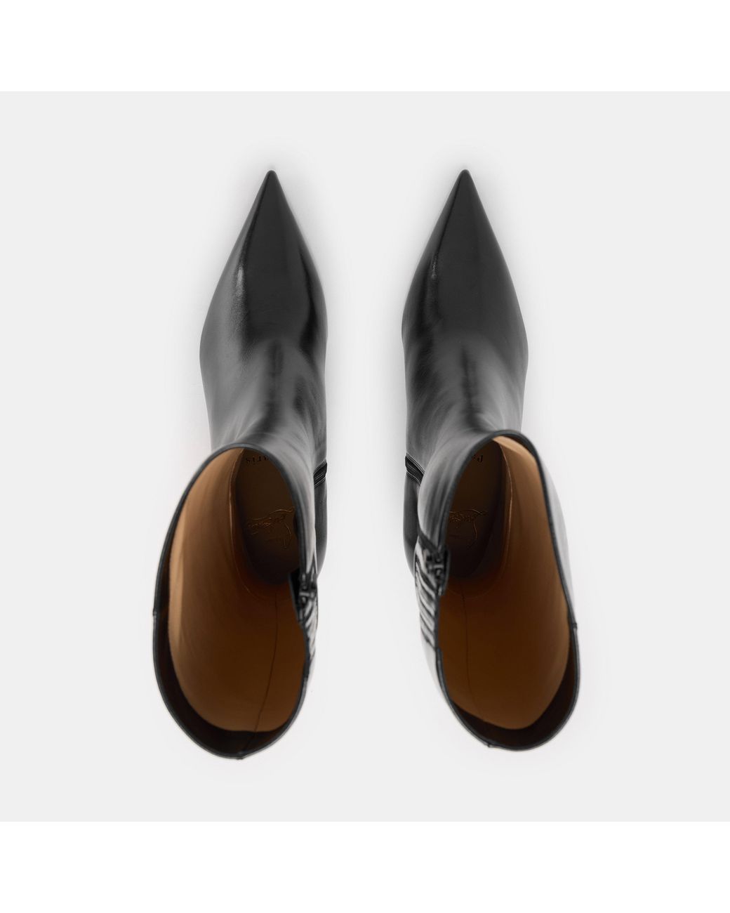 Christian Louboutin Black Pointed-Toe Slim-Heel Knee-High Boots