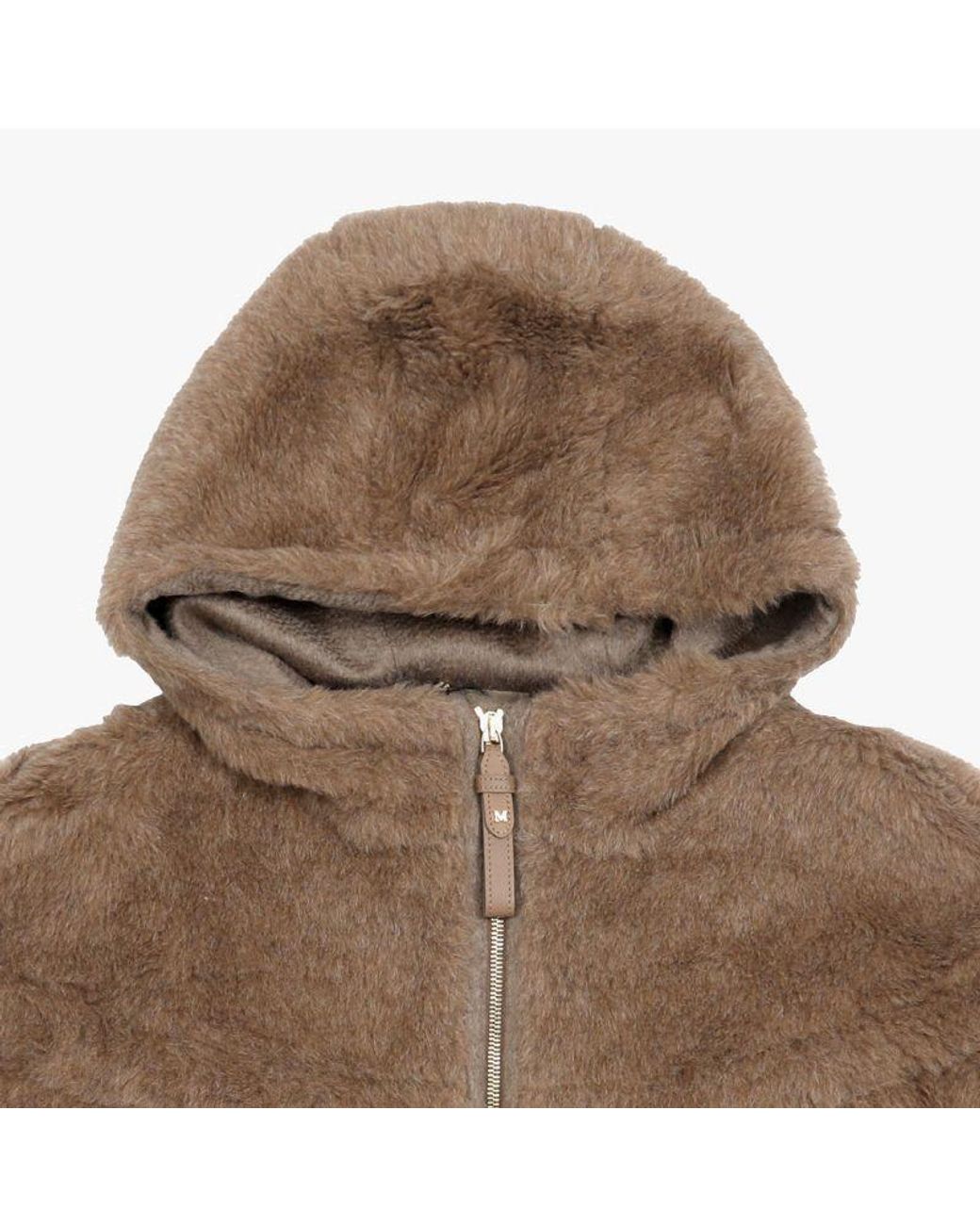 Max Mara Natural Zip-Up Hooded Jacket