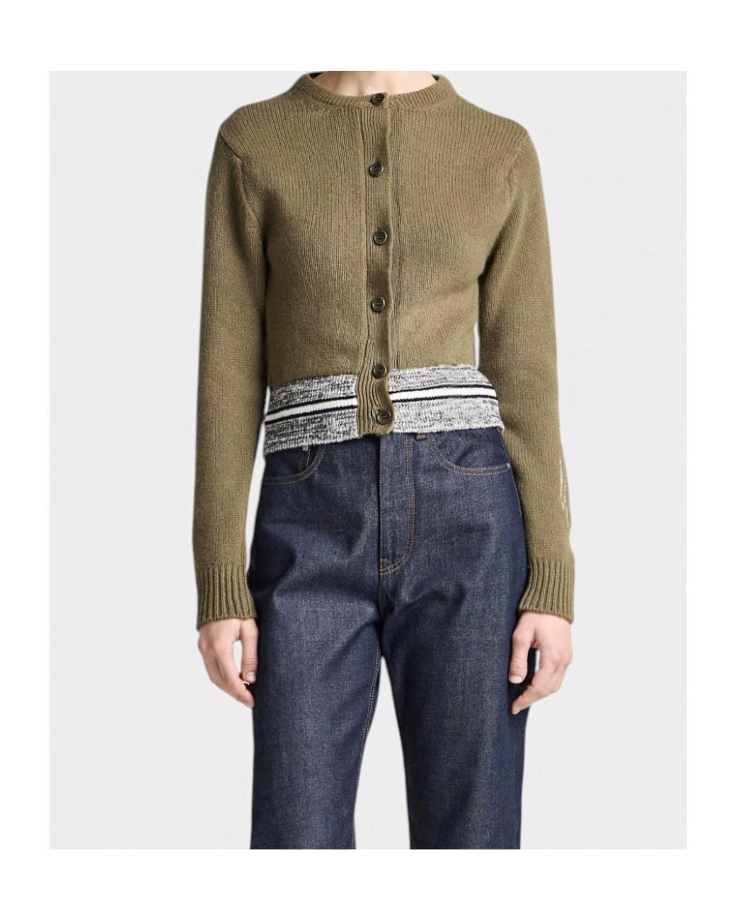 J.W. Anderson Green Long-Sleeve Cardigan