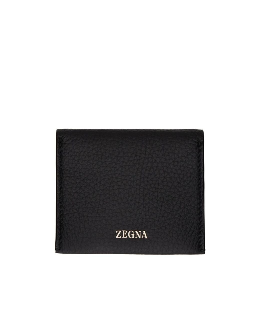 Zegna Black Leather Cardholder for men