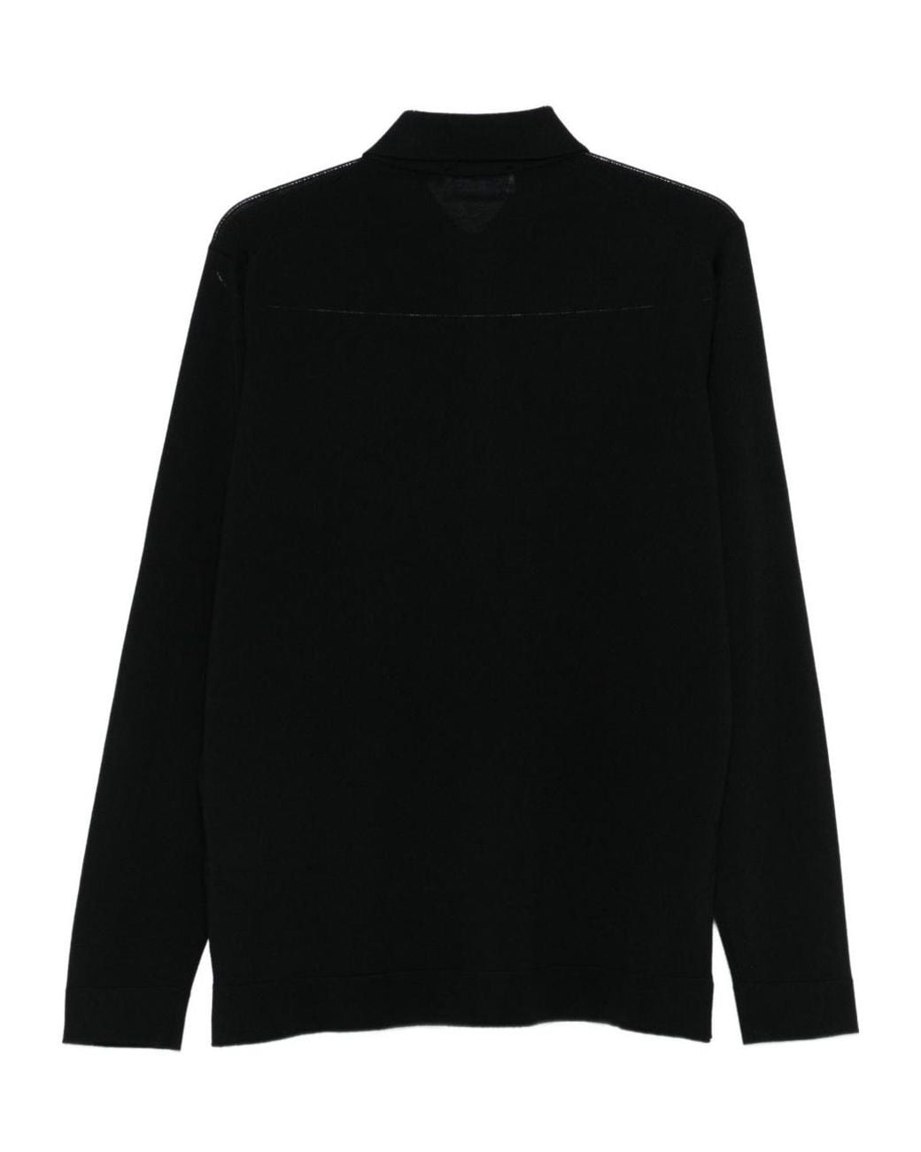 Lardini Black Knit Shirt for men