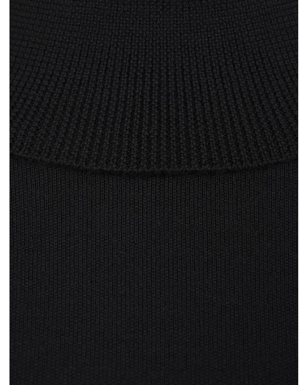 Saint Laurent Black Long Turtleneck Dress