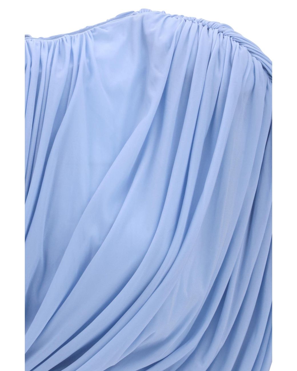 Magda Butrym Blue Pleated Sleeveless Blouse