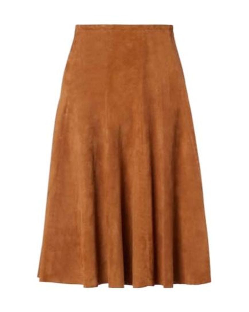 Stouls Brown Sabrina Suede Midi Skirt