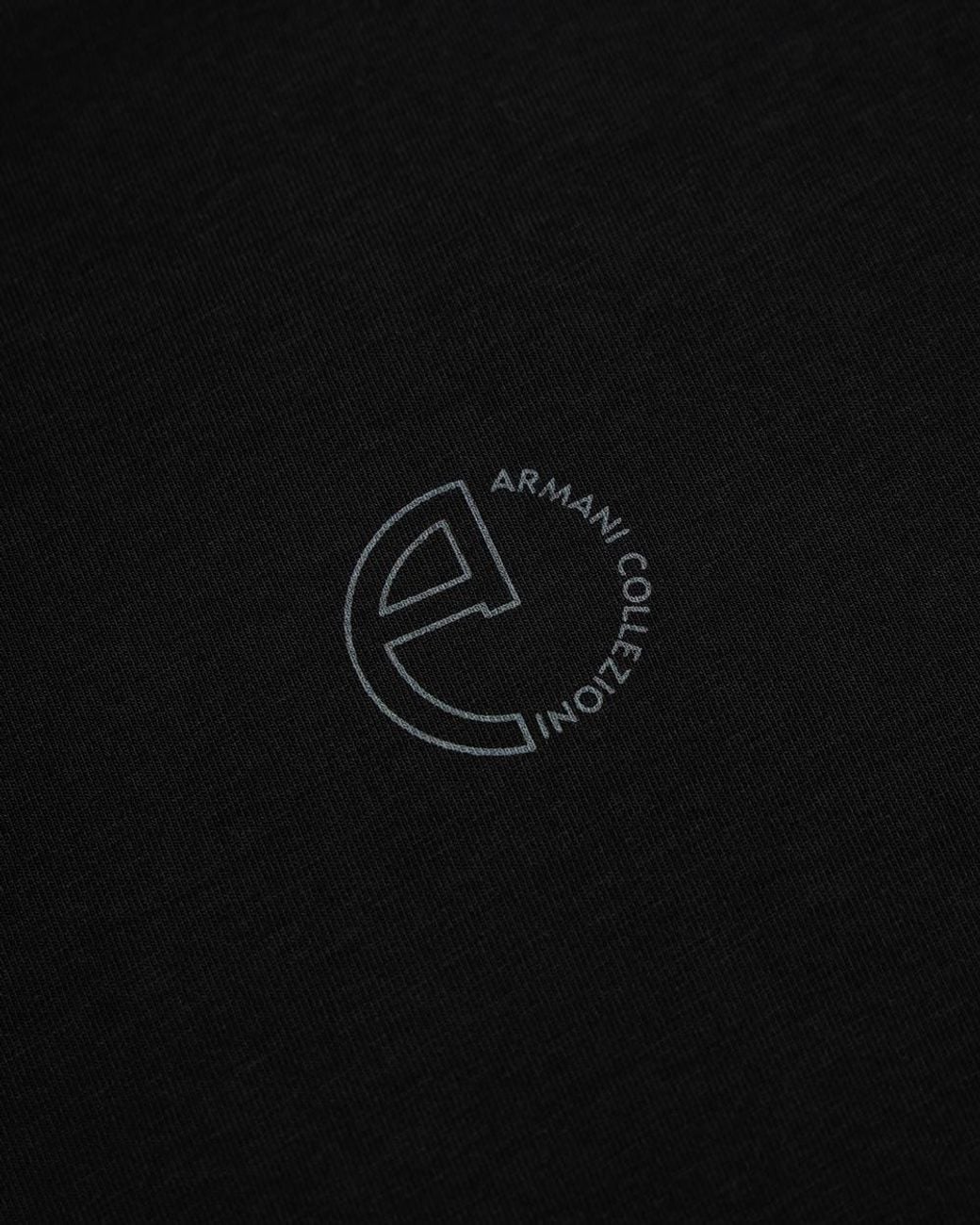 Armani Collezioni Black V-Neck Short-Sleeved T-Shirt for men