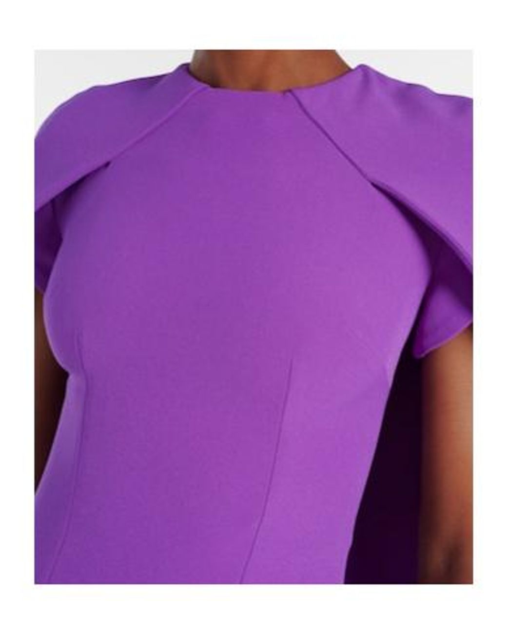 Safiyaa Purple Ginko Caped Gown