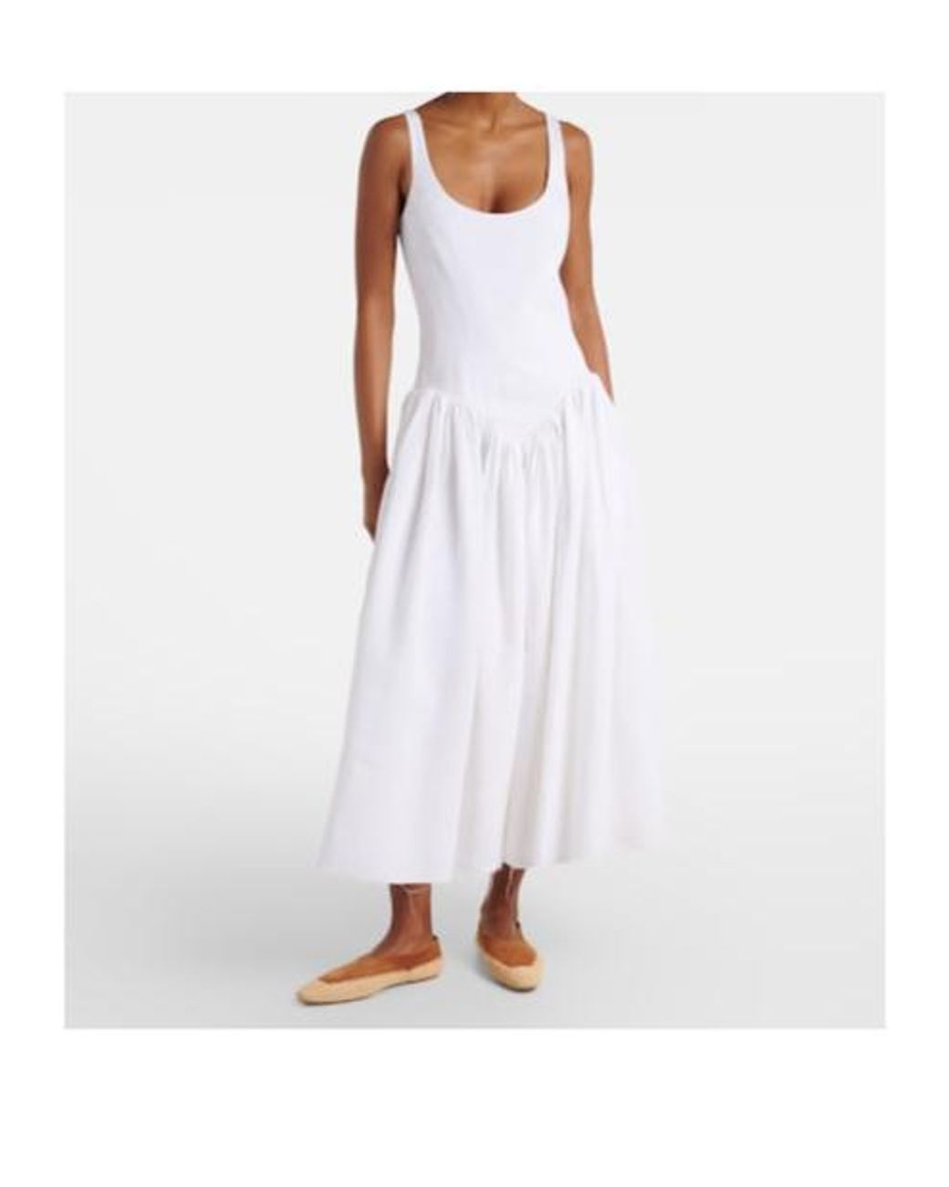 Gabriela Hearst White Naia Linen Maxi Dress