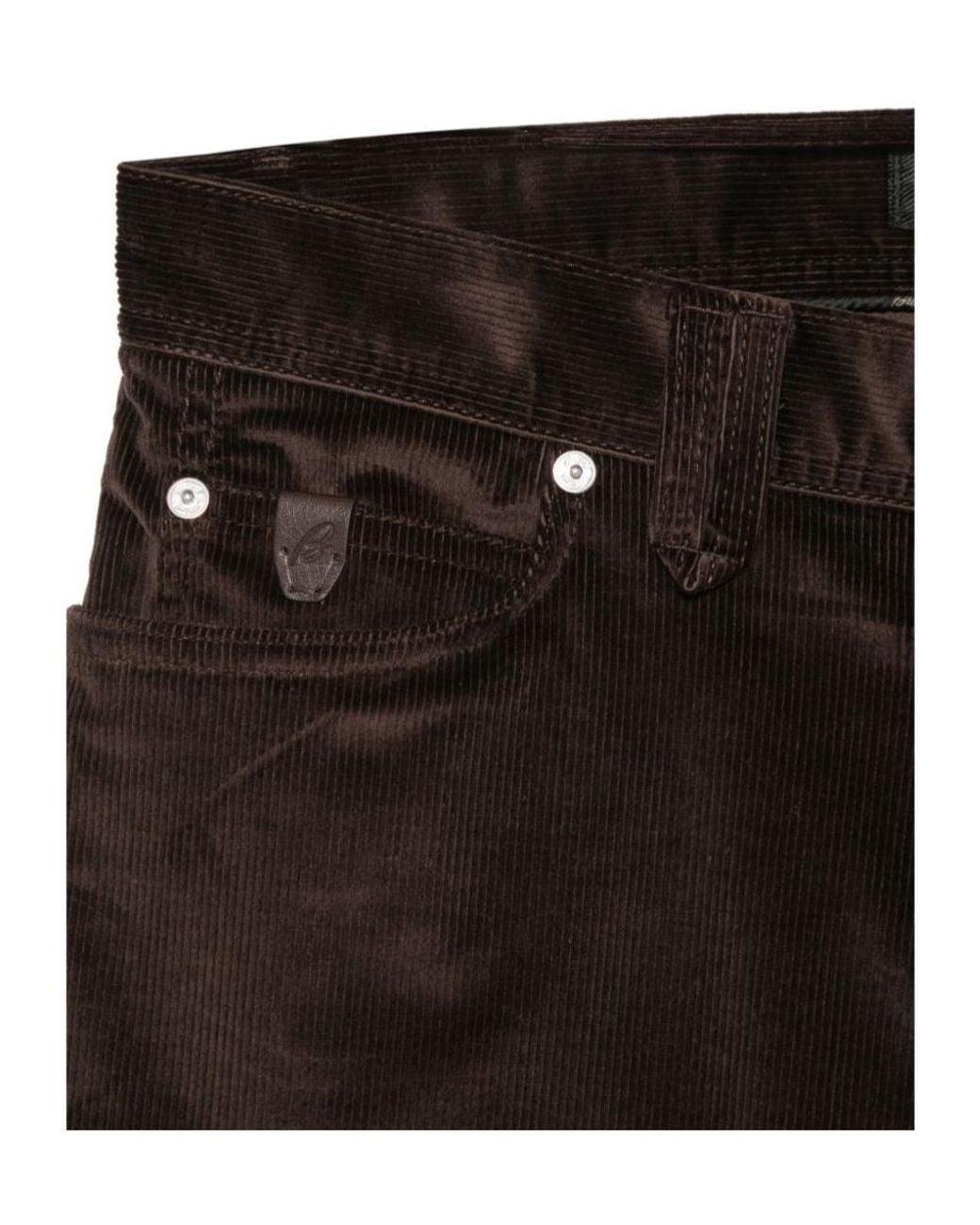 Brioni Black Meribel Corduroy Trousers for men