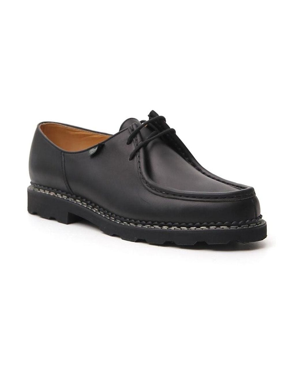 Paraboot Black Michael Lace-Up Derby Shoes for men