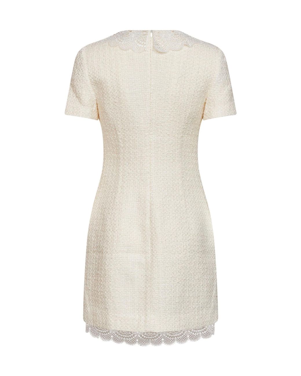 Self-Portrait Natural Round Neck Dress