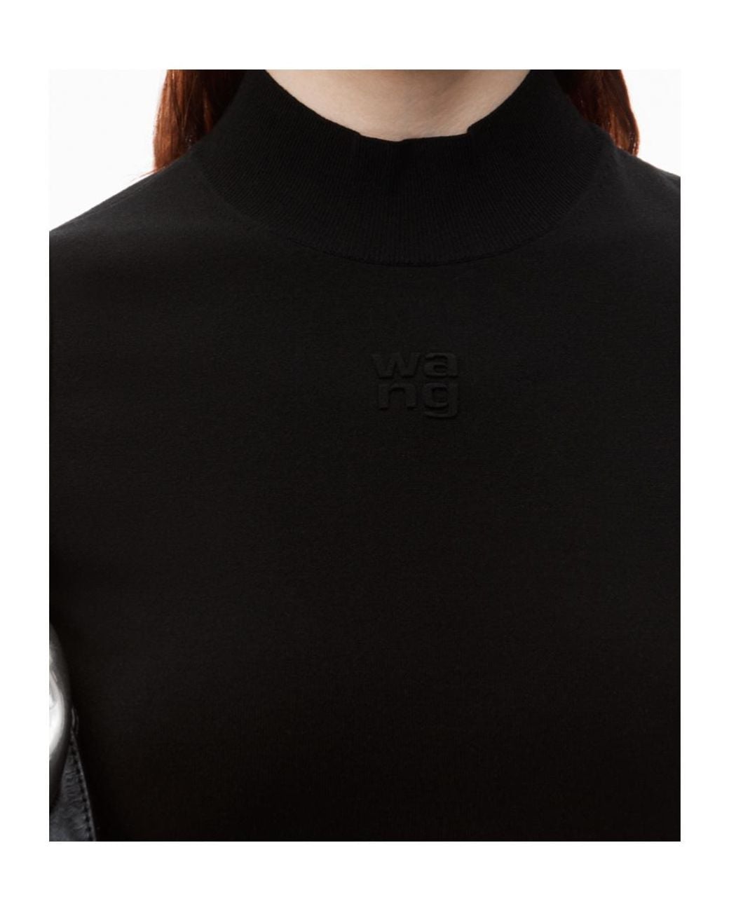 Alexander Wang Black T By Logo-Embossed Short-Sleeved Mini Dress