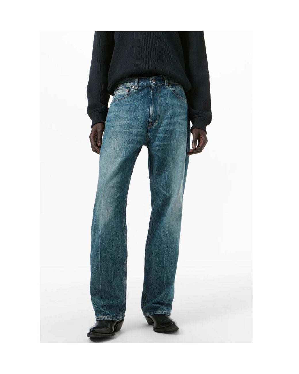 Our Legacy Blue Third Cut Straight-Leg Jeans for men