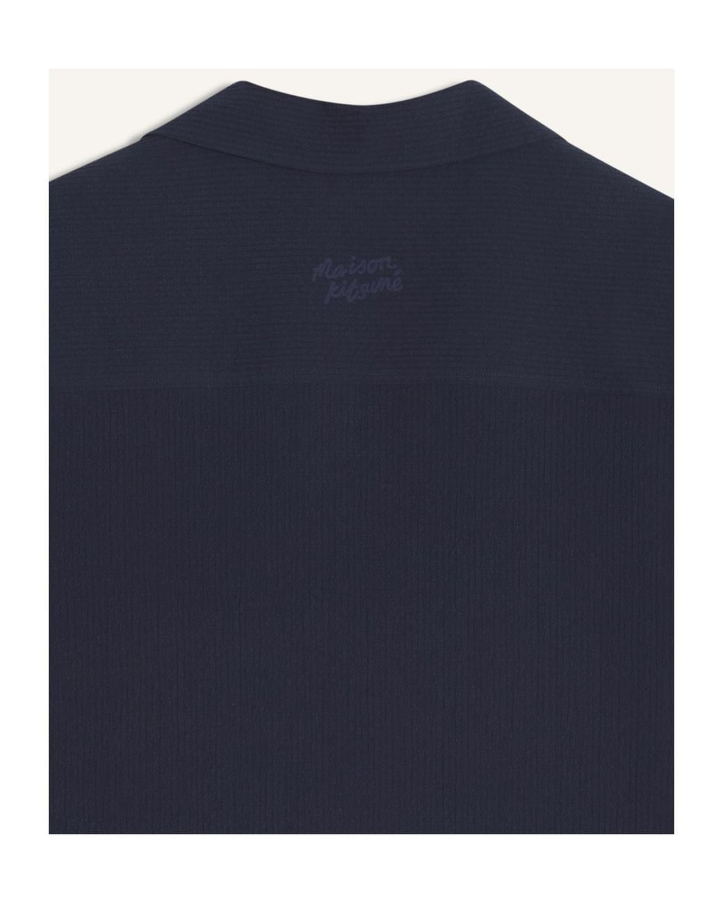 Maison Kitsuné Blue Maison Kitsuné Seersucker Resort Shirt for men
