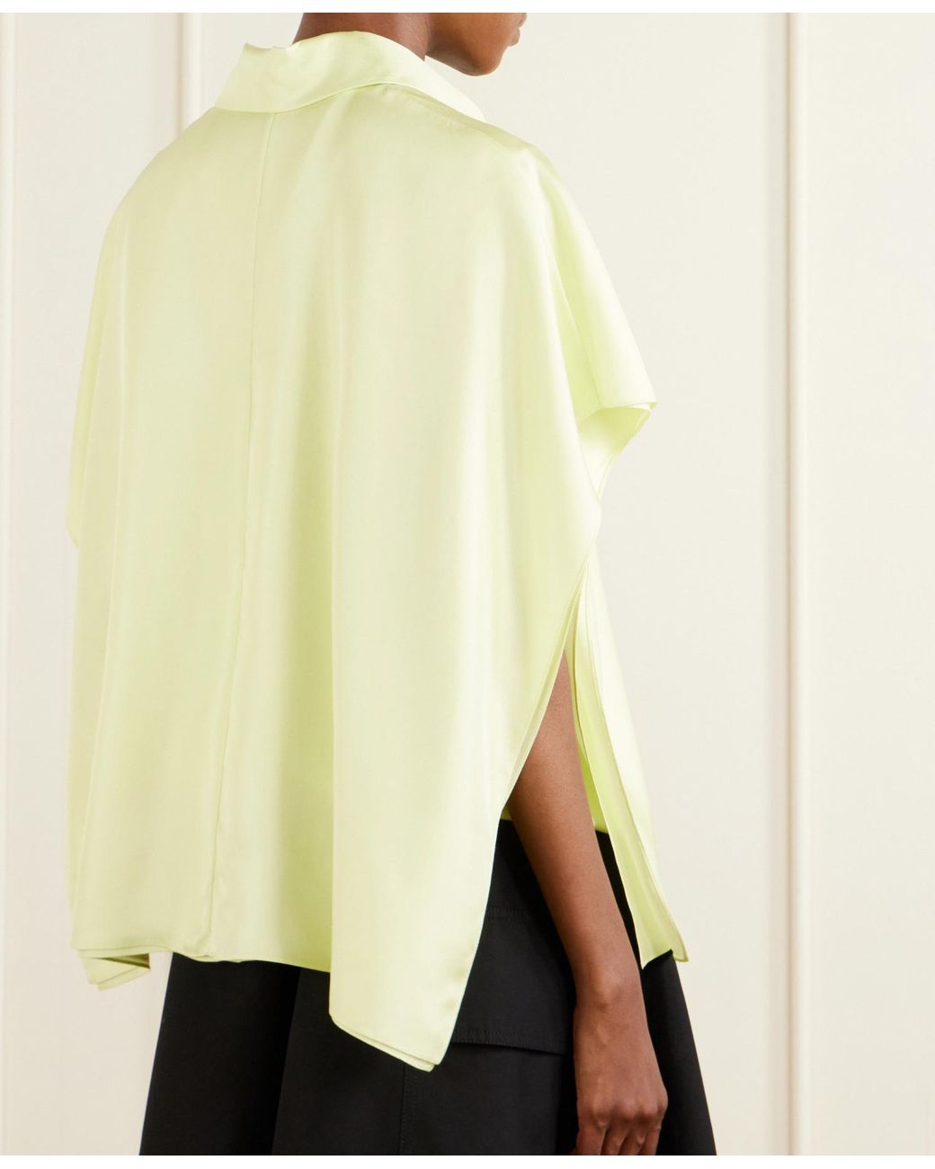 Bottega Veneta Yellow Cape-Effect Layered Shirt
