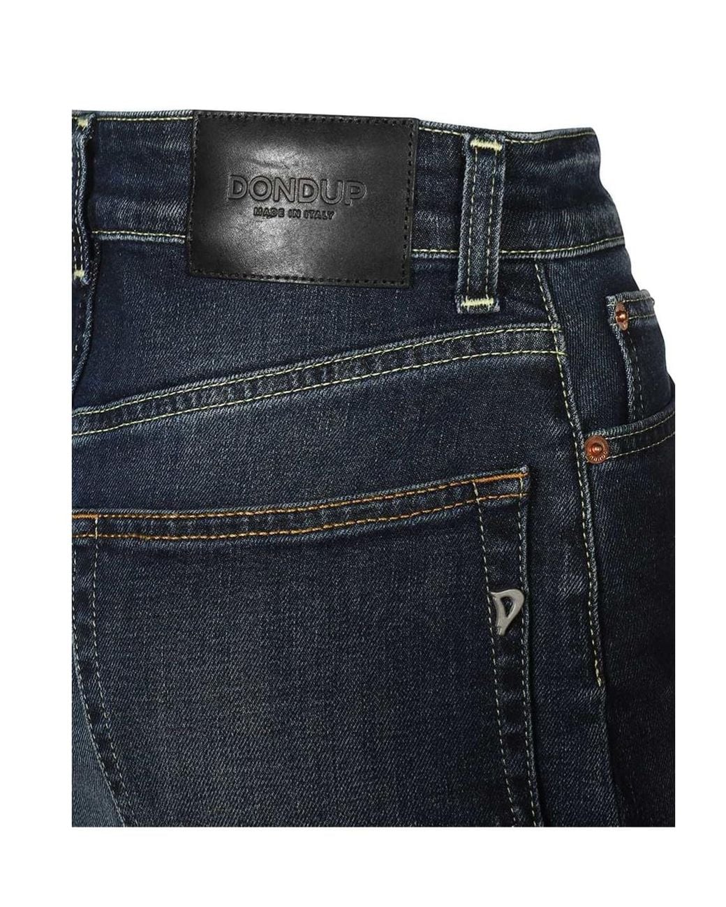 Dondup Blue Faded Denim Mini Skirt
