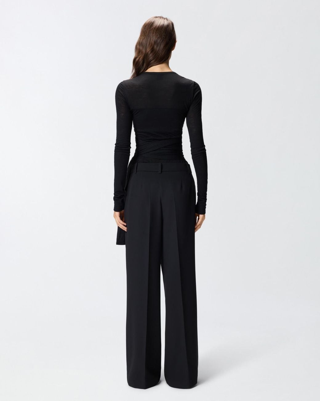Pinko Black Wrap-Effect T-Shirt