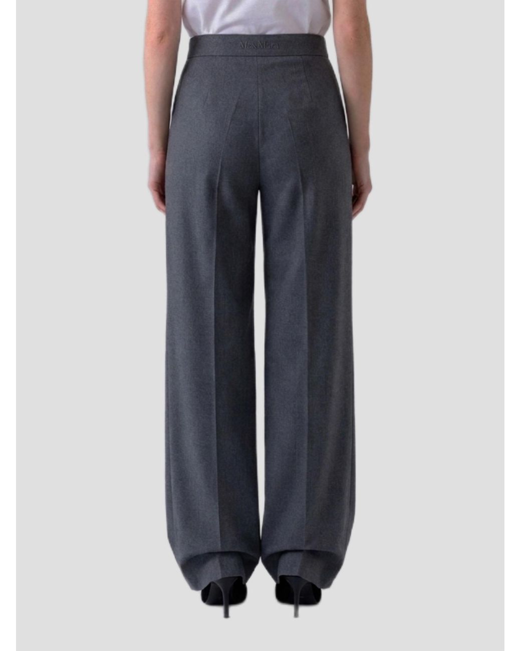 Max Mara Black Regular Pleated Pants