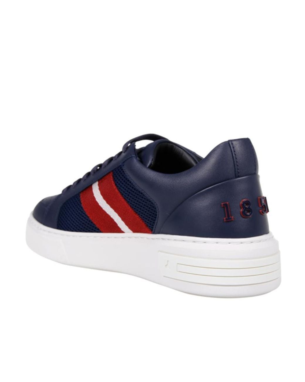 Bally Blue Stripe Detailed Lace-Up Sneakers for men