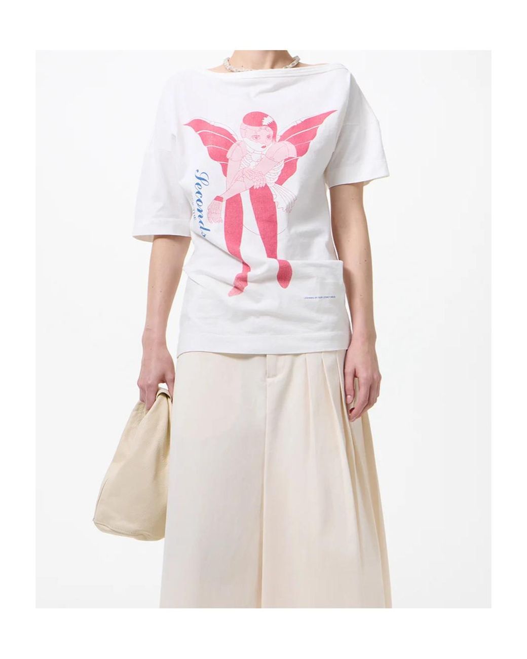 Our Legacy White Slant Graphic T-Shirt