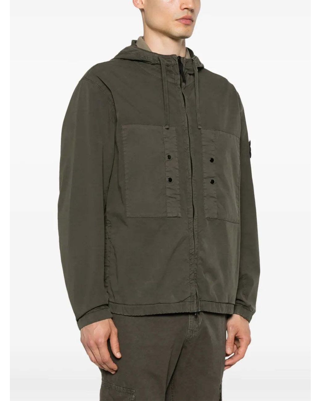 Stone Island Green Drawstring Jacket for men