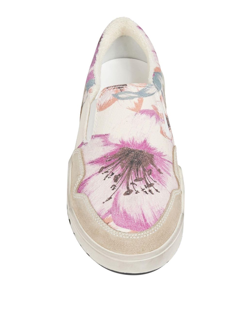 Isabel Marant White Floral Pattern Low-Top Loafers