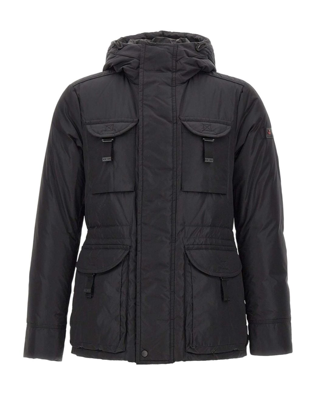 Peuterey Black Aiptek Nbe Hooded Down Jacket for men