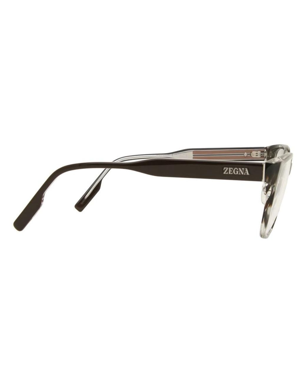 Zegna White Square Frame Glasses for men