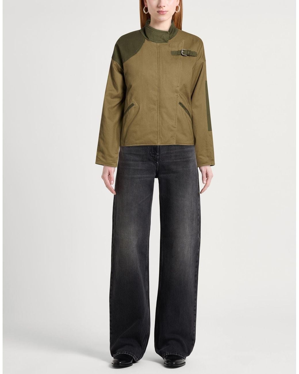 Rag & Bone Green Color Block Casual Jacket