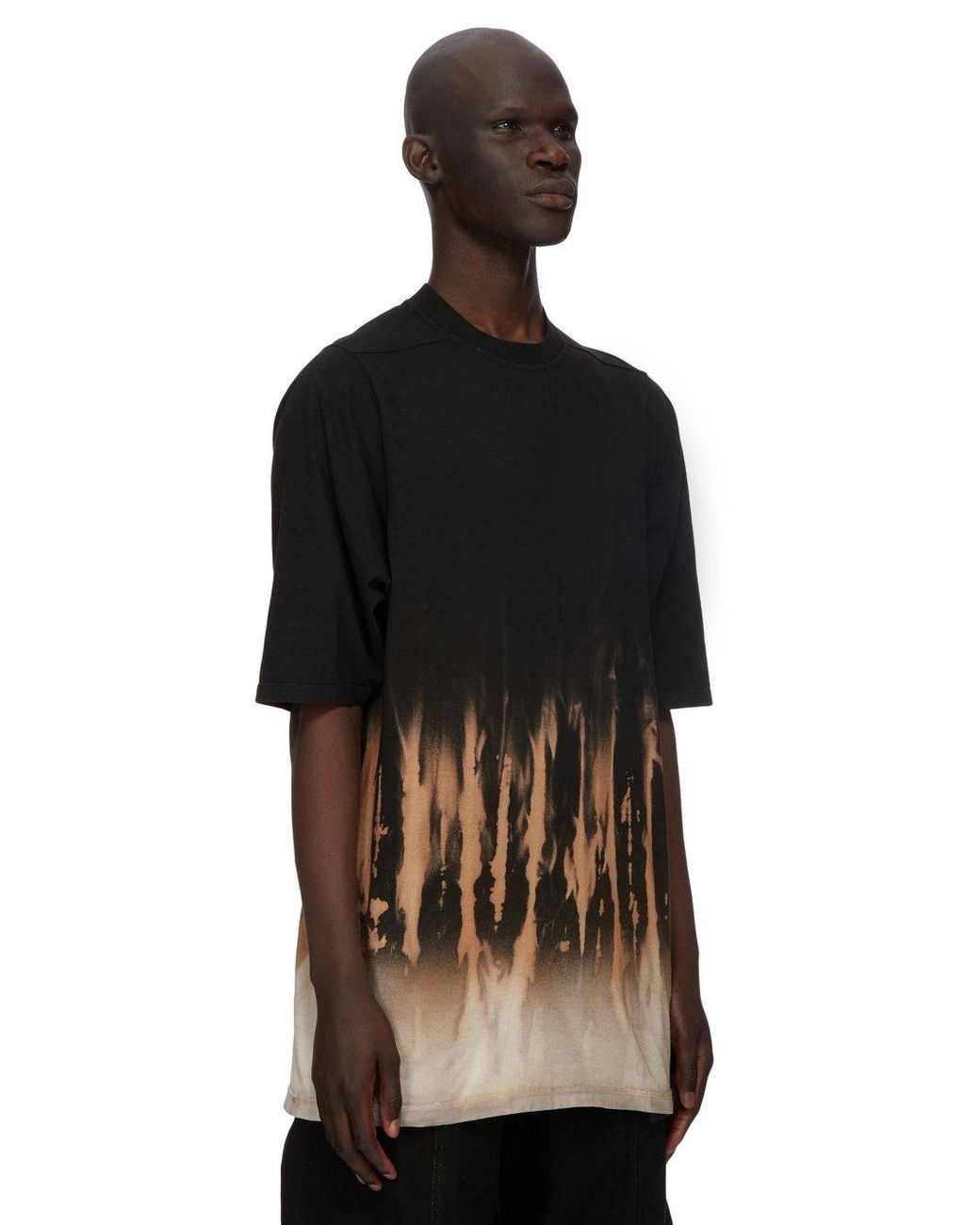 Rick Owens Black Crewneck Oversized-Fit T-Shirt for men