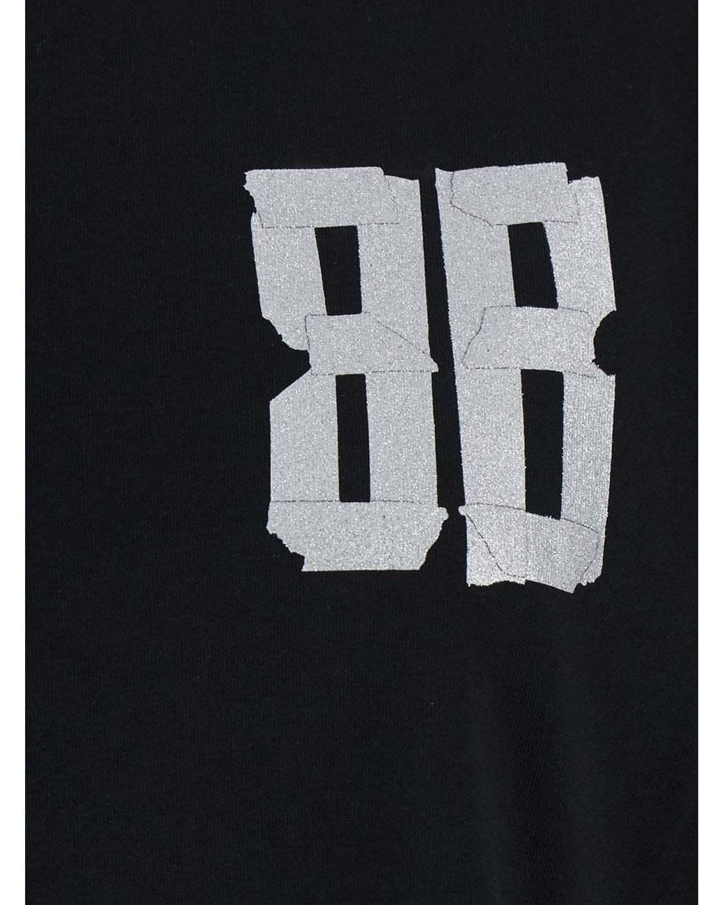 Balenciaga Black Logo Printed Crewneck T-Shirt